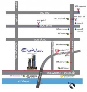 คอนโดฯ สตาร์ วิว Starview 78 SQUARE METER 2Bedroom ไม่ไกลจาก รถไฟฟ้า BTS สุรศักดิ์ N I C E! ภาพที่ 2