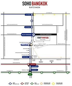 ให้เช่าคอนโดติดรถไฟฟ้า โซโห แบงค็อก รัชดา (SOHO Bangkok Ratchada) ใกล้ MRT ห้วยขวาง (ชั้น 6, ห้องสตูดิโอ 26 ตร.ม.), ราคา 24,000 บาท/เดือน ภาพที่ 2