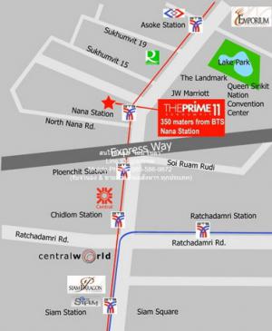 รหัส  DSL-828.2 ให้เช่า condo เดอะ ไพรม 11 สุขุมวิท The Prime 11 Sukhumvit 90 ตารางเมตร 49000 -   ราคานี้ดีสุดในย่าน ภาพที่ 2