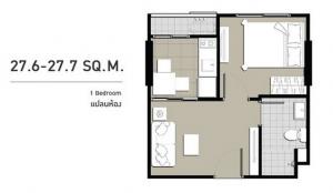 ให้เช่าห้องคอนโด28ตรม 8,000บ.เมโทรลักซ์ พหลโยธิน-สุทธิสาร กทม MetroLuxe Paholyothin-Sutthisan ภาพที่ 3